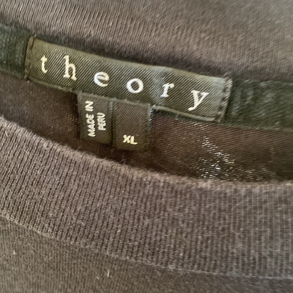 MENS THEORY 100% COTTON BLACK SHORT SLEEVE TEE SIZE XL MADE IN PERU🇵🇪👕🖤👚 - Picture 3 of 5
